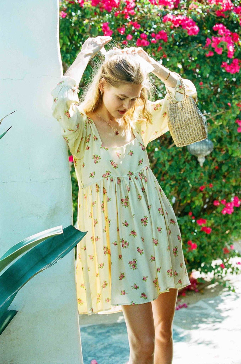 Palmer Dress - Yellow Floral Dress (Vintage Print) Palmer Dress - Yellow Floral Dress (Vintage Print)