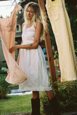 Brigette Dress - White Cotton and Lace Dress - MERRITT CHARLES
