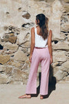 Eva Trousers- Red and White Pinstripe - MERRITT CHARLES