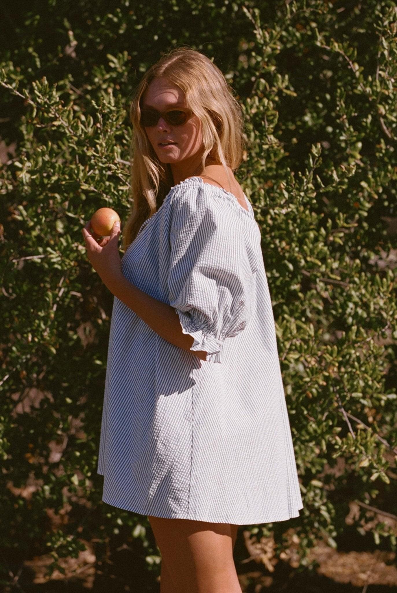 Pinstripe Dress - Portofino Dress