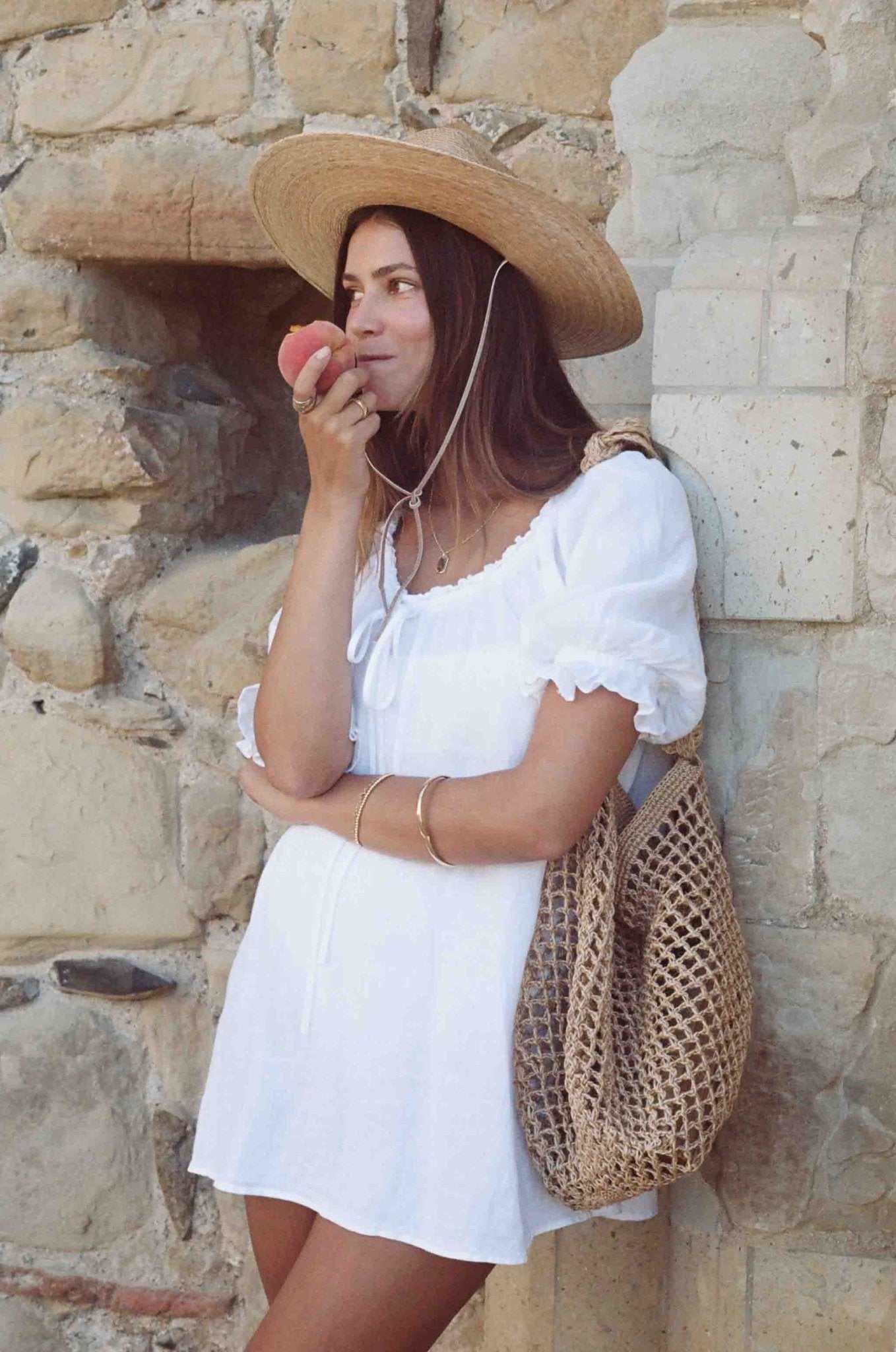 White Linen Dress