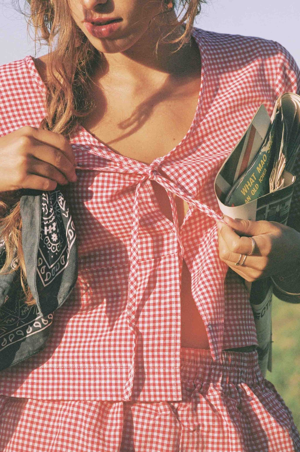 The Dylan Matching Set - Red and White Gingham - MERRITT CHARLES