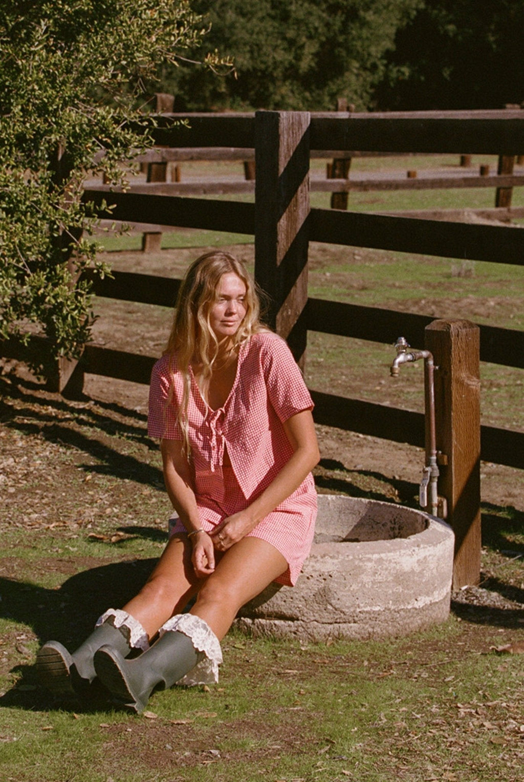 The Dylan Matching Set - Red and White Gingham Set - MERRITT CHARLES