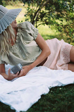 Arizona Top - Sage linen ruffle top - MERRITT CHARLES