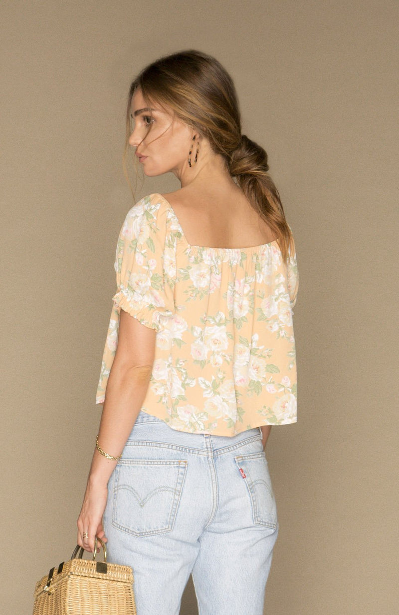 Bardot Blouse | Sherbert Floral - MERRITT CHARLES