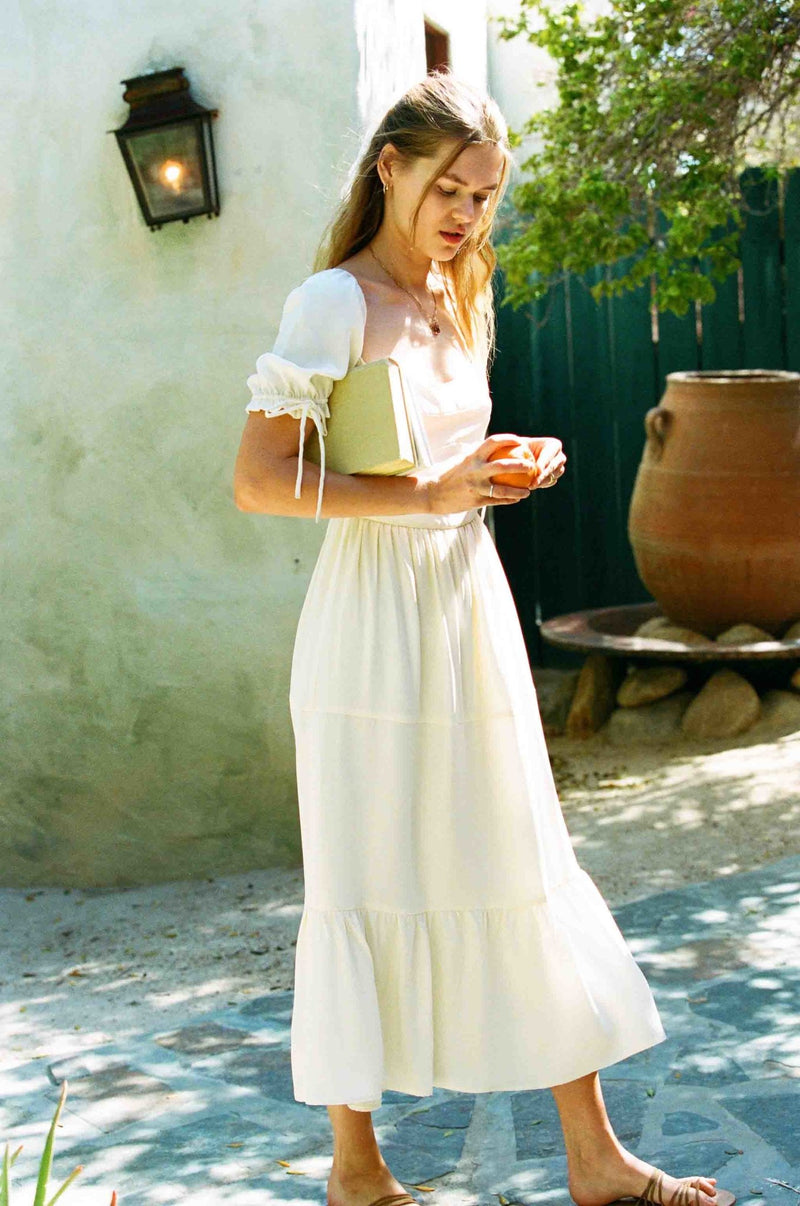 Canyon Dress | Ivory | Silk dress - MERRITT CHARLES