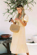 Canyon Dress | Soft Yellow | Silk dress - MERRITT CHARLES