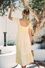Canyon Dress | Soft Yellow | Silk dress - MERRITT CHARLES