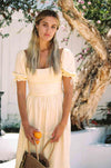 Canyon Dress | Soft Yellow | Silk dress - MERRITT CHARLES