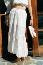Cassidy Skirt - White Maxi Lace Skirt - MERRITT CHARLES