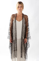 Charcot Shawl | Black | White | Ivory - MERRITT CHARLES
