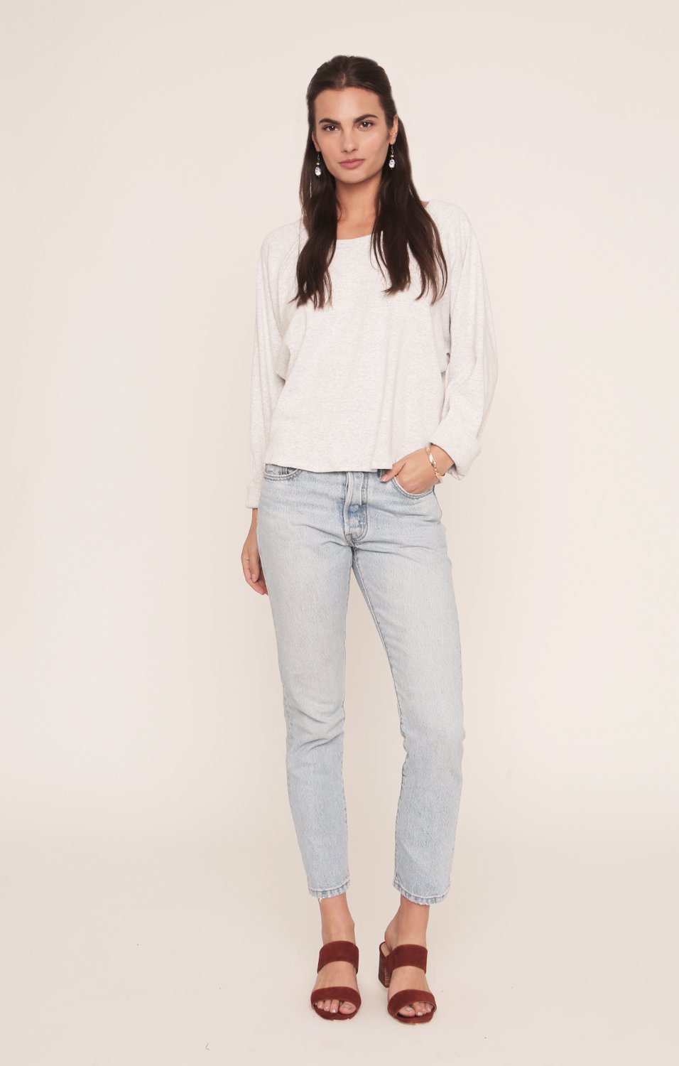 Charlie Pullover | Grey Sweater | Grey Rib - MERRITT CHARLES