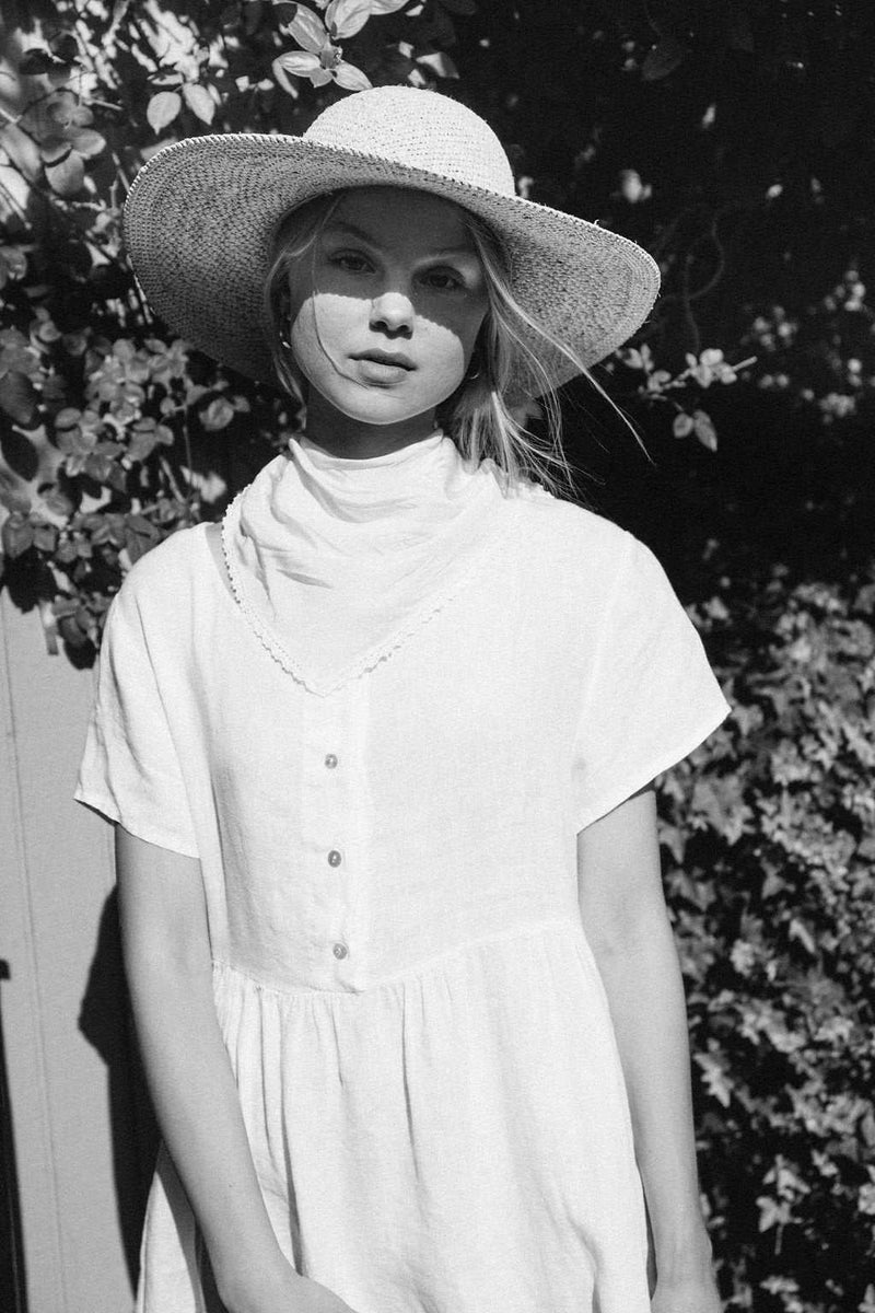 Charlotte Linen Dress - White Linen Dress Charlotte Linen Dress - White Linen Dress