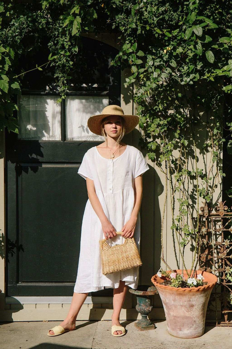 Charlotte Linen Dress - White Linen Dress Charlotte Linen Dress - White Linen Dress