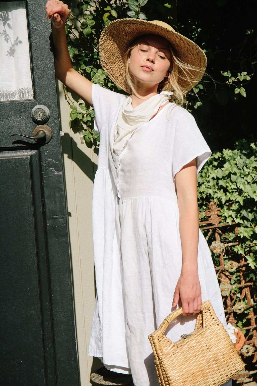 White Linen Dress