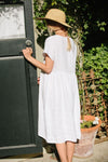 Charlotte Linen Dress - White Linen Dress - MERRITT CHARLES