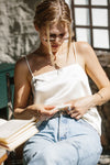 Corinne Silk Camisole | Ivory White - MERRITT CHARLES