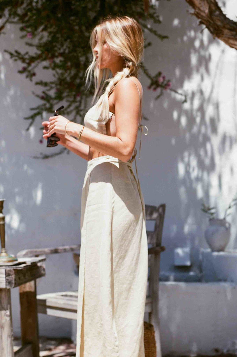 Daisy Two Piece Linen Set - Sage Green Daisy Two Piece Linen Set - Sage Green
