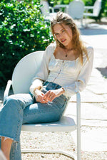 Dakota Top - Ivory Long Sleeve Silk Top - MERRITT CHARLES