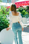 Dakota Top - Ivory Long Sleeve Silk Top - MERRITT CHARLES