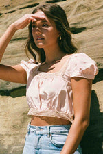 Georgia Top - Soft Pink Silk - MERRITT CHARLES