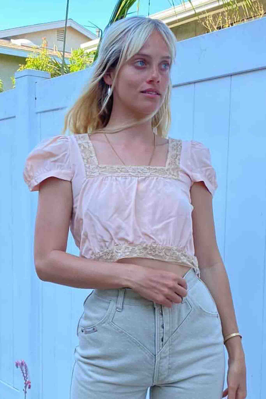 Georgia Top - Soft Pink Silk - MERRITT CHARLES