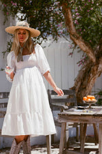 Gobi Dress - White Swiss Dot Dress - MERRITT CHARLES