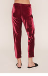 Jagger Joggers | Red Velvet Pants | Sangria Red - MERRITT CHARLES