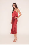 Kendall Slip | Tango Red Silk Skirt - MERRITT CHARLES