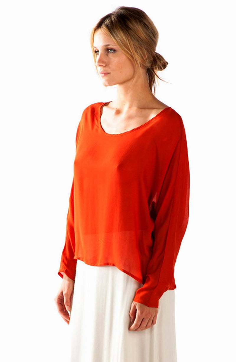 Korcula Blouse | Fire Orange - MERRITT CHARLES