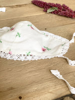 Lillian Face Mask - Small berry floral with lace trim (Free Shipping Included on all Merritt Accessories Too) - MERRITT CHARLES