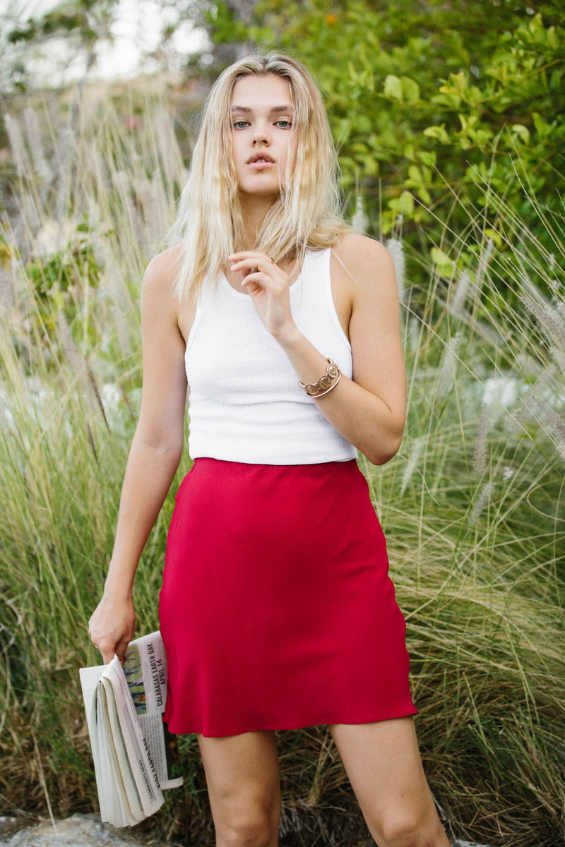 Madison Slip Skirt I Berry - MERRITT CHARLES