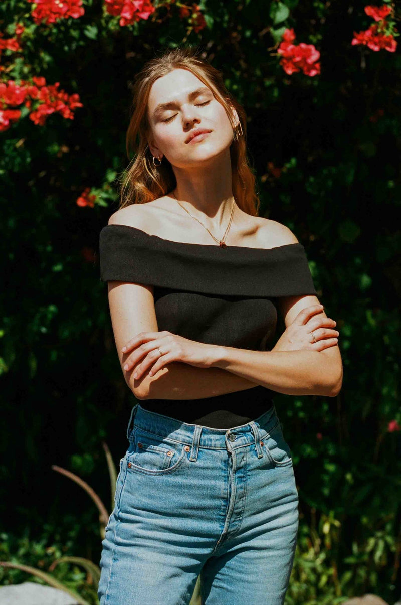 Maverick Top I Black off the shoulder - MERRITT CHARLES