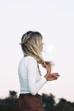Natalia Top | White Rib Crop - MERRITT CHARLES