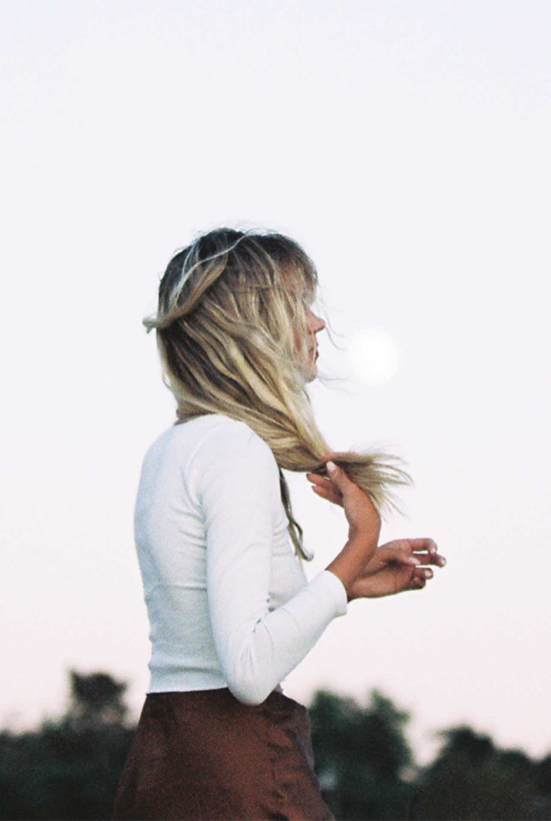 Natalia Top | White Rib Crop - MERRITT CHARLES
