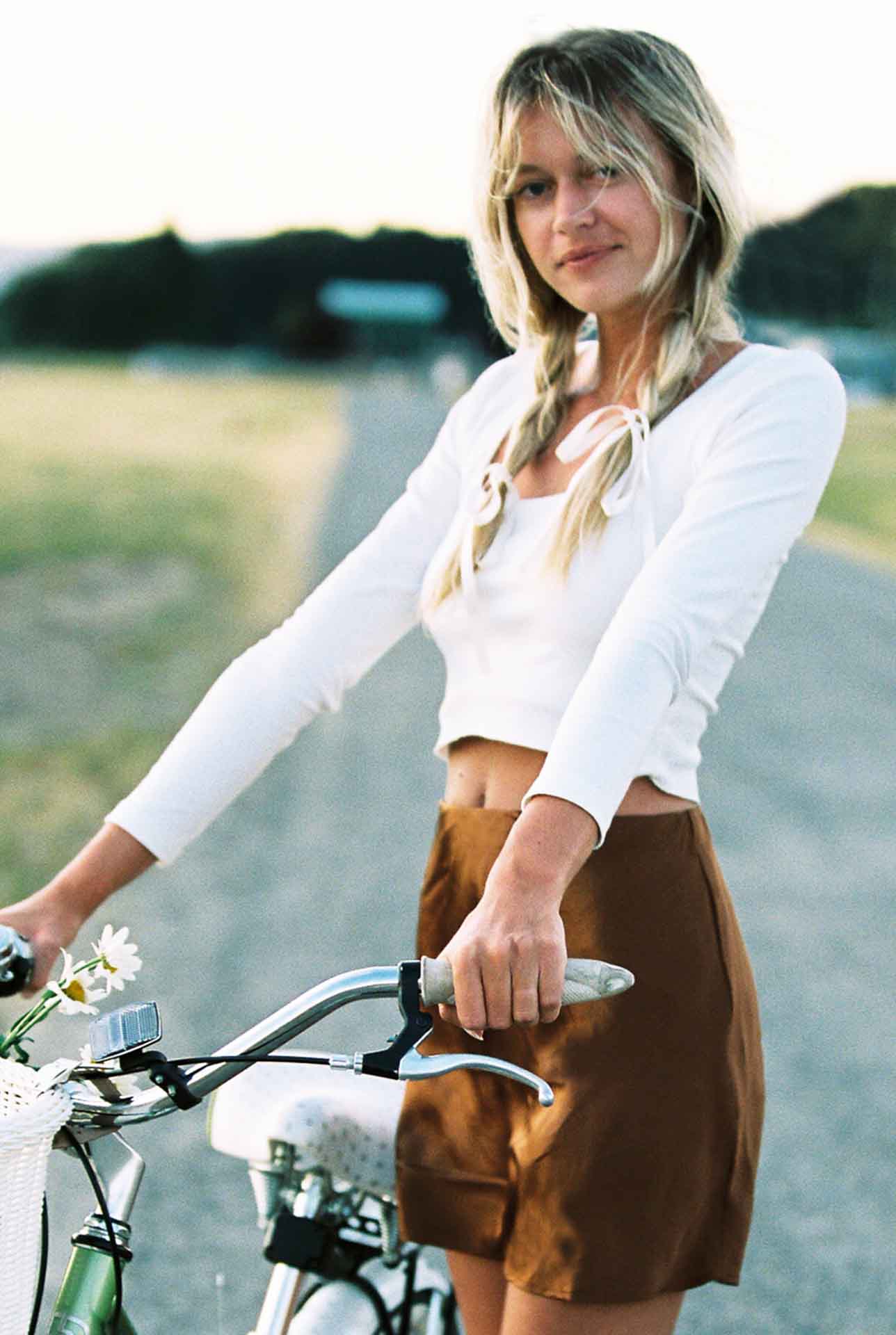 White long sleeve top | Natalia Crop Tee for Effortless Style