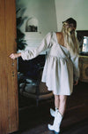 Palmer Dress - Flax Taupe Linen Dress - MERRITT CHARLES