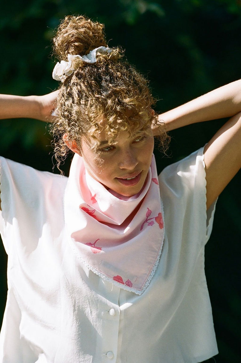 Pink Face Bandana - The Penelope Bandana (Free Shipping Included on all Merritt Accessories Too) - MERRITT CHARLES