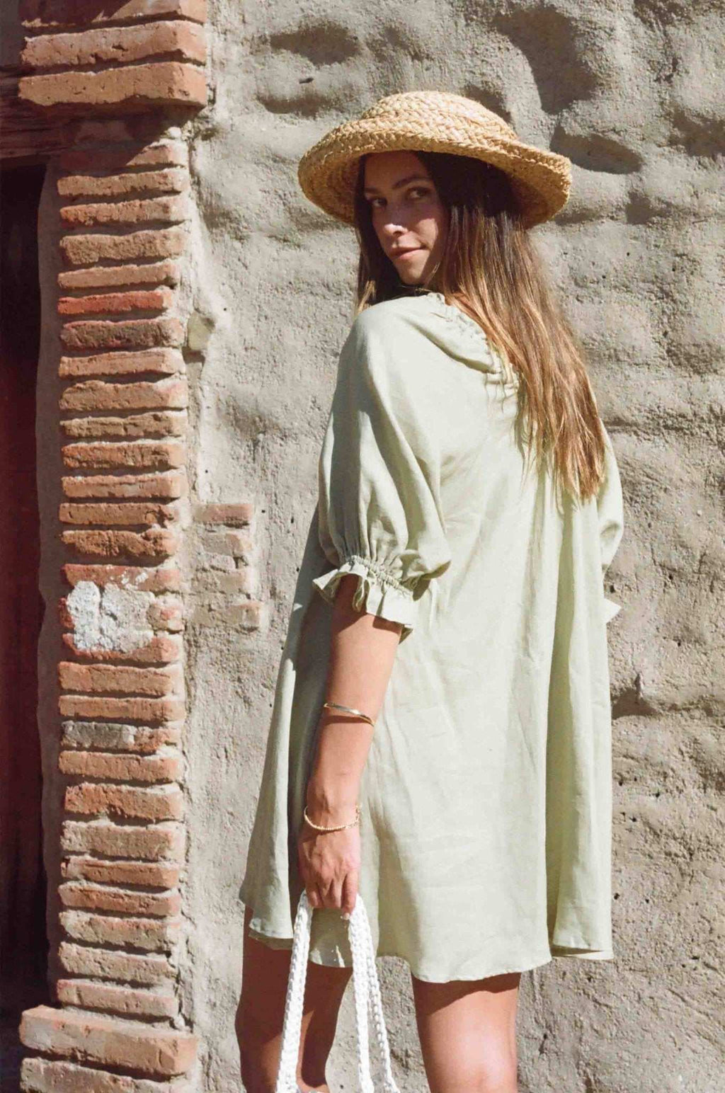 Sage Linen Dress - Portofino Dress for Spring & Summer
