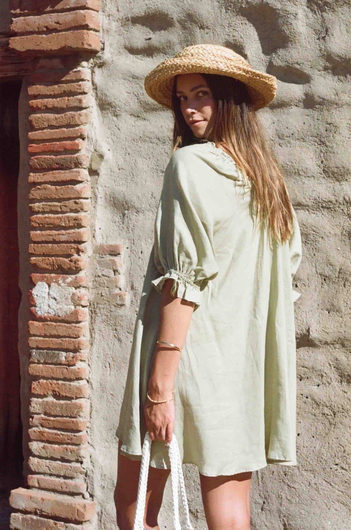 Sage Linen Dress - Portofino Dress for Spring & Summer