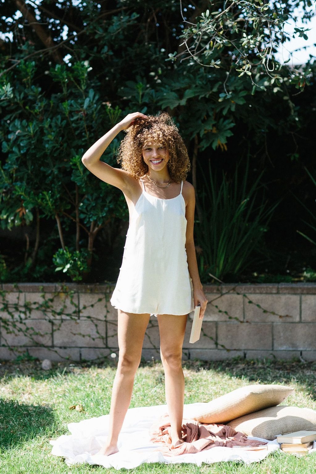 Redford Romper | Ivory | Black - MERRITT CHARLES