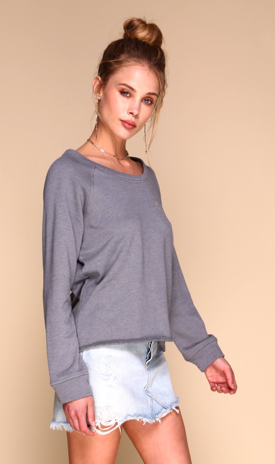The Good Gets Better Free Spirit Sweatshirt | Grey - MERRITT CHARLES
