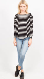 Tom Sweater | Black & White Stripe - MERRITT CHARLES